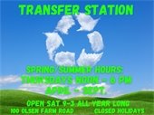 Transfer station summer hours
