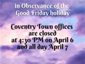 Good Friday holiday April 7