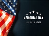Memorial Day holiday May 29