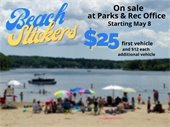 Beach stickers on sale May 8